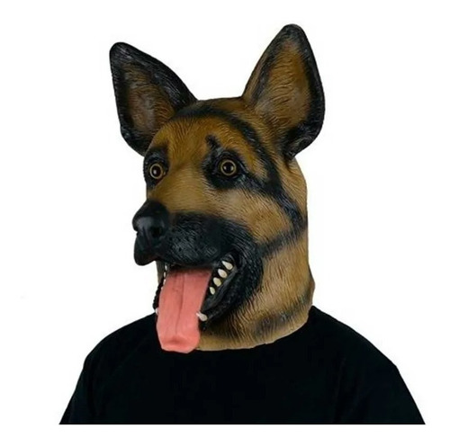 Imagen 1 de 5 de Mascara Careta Perro Ovejero Latex Halloween