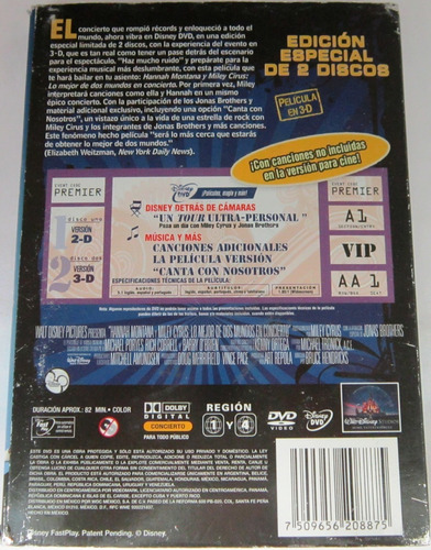 Hannah Montana Miley Cyrus - Lo Mejor De Dos Mundos 2 Dvd