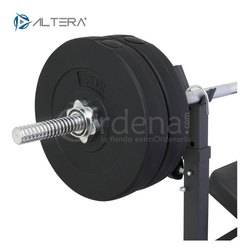 Imagen 7 de 8 de Banco De Pesas Altera Multiposiciones Kit De Discos Gym
