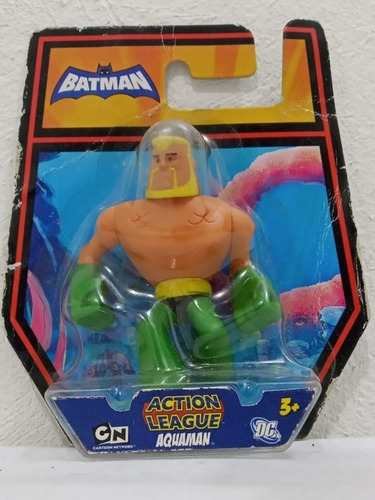 Lote 4 Action League Batman,aquaman Y Plasticman Dc Mattel (Usado)