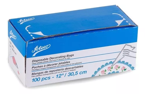 Mangas Pasteleras Desechables Azules, 30 cm (12-pulgadas), Paquete de 100