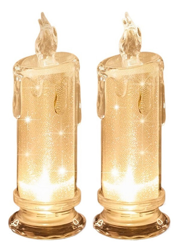 2 Velas Decorativas Led Para Aniversários E Casamentos 18cm