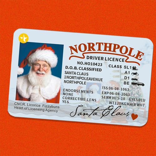 Juego De Licencias De Papá Noel De 3 Piezas