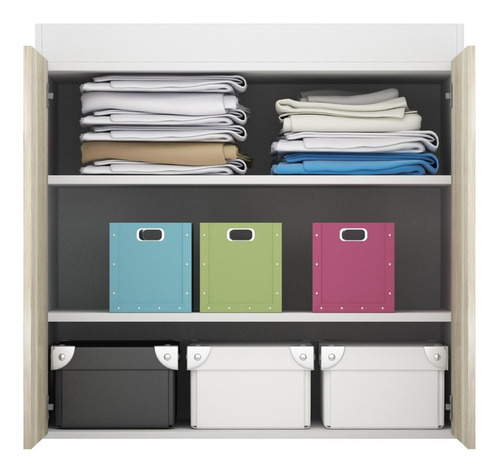 Imagen 6 de 7 de Placard Ropero Modulo Bajo Comoda Dormitorio 2 Puertas 90 Cm