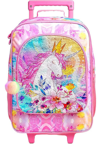 Equipaje Para Niños Para Niñas, Unicornio De Viaje Rodante E