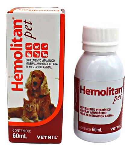 Hemolitan Pet 60ml. Suplemento Vitamínico, Perro/ Gato Otros