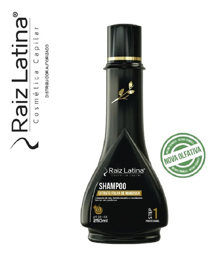 Shampoo Extrato Folha Mandioca 250ml Raiz Latina Home Care