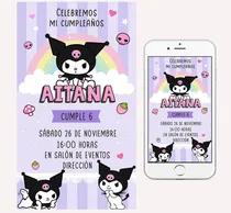 Comprar Tarjetas Invitaciones Digitales Personalizadas Kuromi