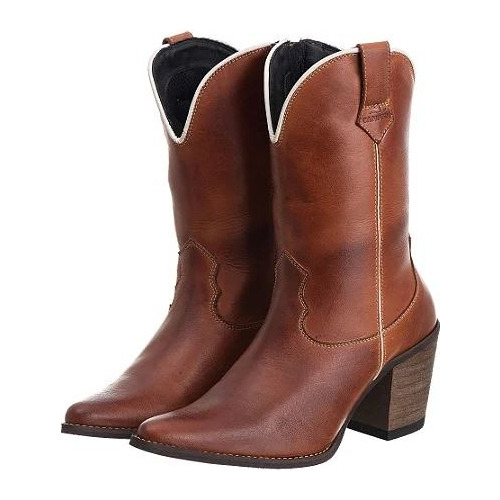 Botas Texanas Country Cuero Femenina