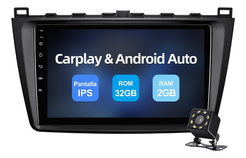 Estéreo Ram 2gb Android 10 Para Mazda 6 2008-2014 Carplay