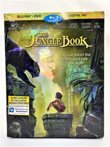  Pelicula Blu-ray + Dvd - Disney - The Jungle Book - 2016 