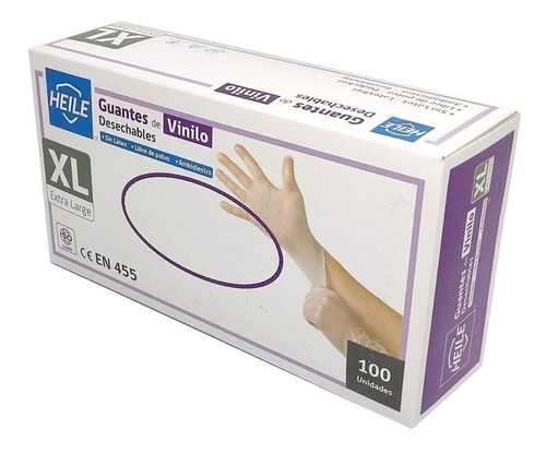 Guantes De Vinilo Caja 100 Unidades Desechable Tallas  M 