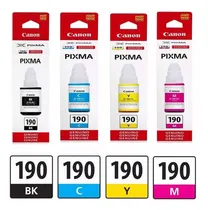 Comprar Kit Tinta Canon Gi-190 Negro Cyan Magenta Yellow