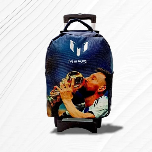 Morral Maleta Bolso Escolar Ruedas Leo Messi  Generico