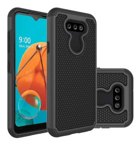 Funda Para LG Aristo 5 Plus, Negro/resistente/rigida