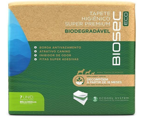 Tapete Higiênico Biosec Eco Estímulo Para Cães