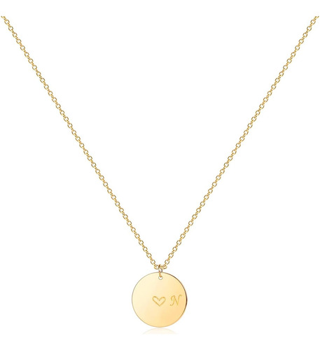 Collares Colgantes Iniciales De Oro Mevecco Corazon N