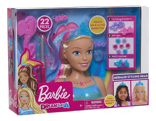 Barbie Dreamtopia Sirena Peinados Y Accesorios Magicos Gmv40