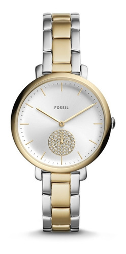 Fossil Jacqueline Two Tone Silver Dial Es4439 