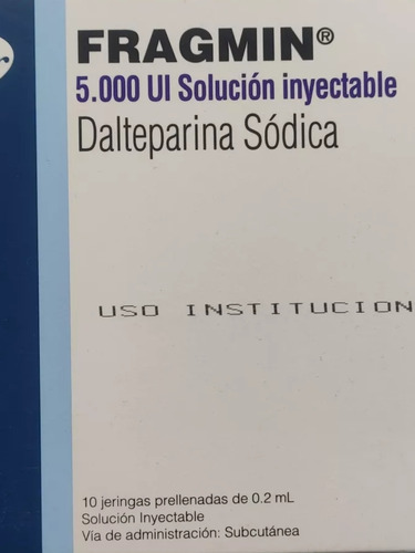 Dalteparina Sódica 5000 Ui Solució - Unidad a $6500