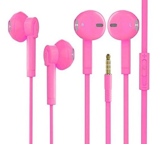 Auriculares V-8 2 Unidades Con Micrófono In Ear -rosa