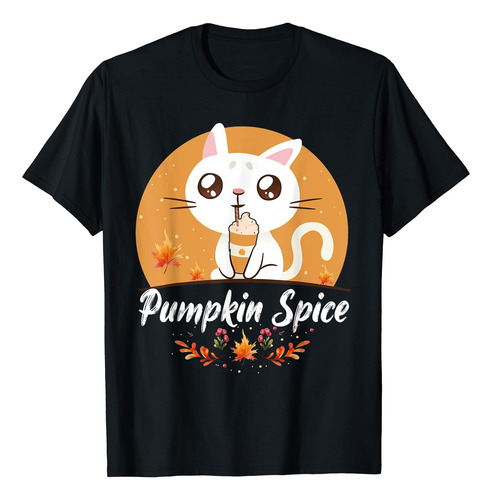 Playera De Otoño Con Diseño De Calabaza Y Especias De Gato