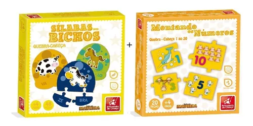 Jogo Educativo Montando Os Numeros em Madeira + 4 Anos no