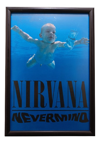 Nirvana  Nevermind _ Poster Texturarizado 47 X 33 Cms 