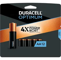 Comprar Pack 12 Pilas Baterías Alcalina Aa Duracell Original Optimum
