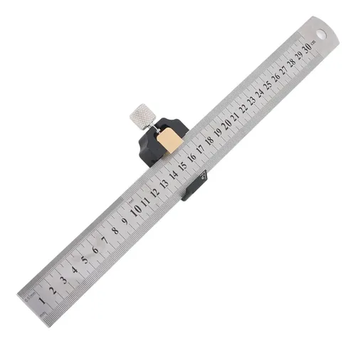 Regla Metalica 30 Cm Bloque De Posicionamiento De Regla De Acero 45 Y 90 Grados Aleación De Aluminio Localizador De Marcado De Alta Precision Regla De Acero Ajustador De Limite Posicionador De