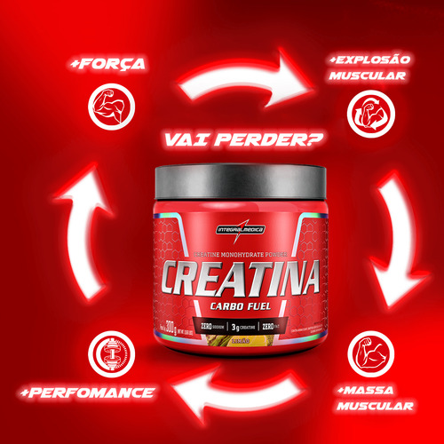 Creatina Integralmédica 300g Sabor Limão Força Esportes Foco
