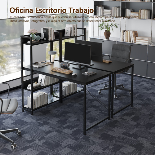 Escritorio Desk-4 Home Office Moderno Minimalista Economico Negro