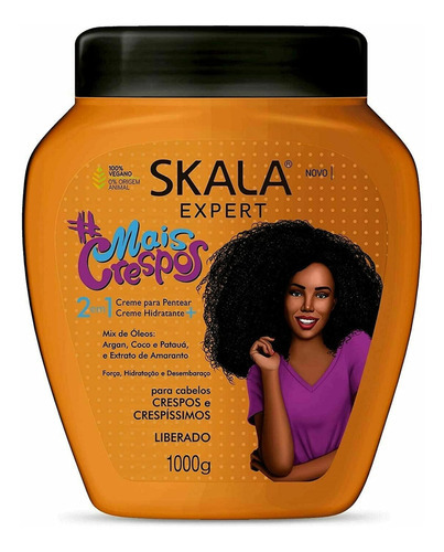 Mais Crespos Skala - Crema Para El Cabello, Paquete De 1