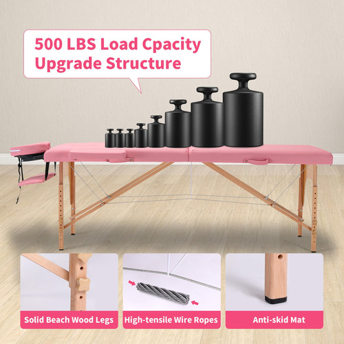 Lranocsy Mesa De Masaje Cama De Masaje Cama Portátil Para