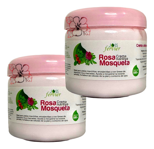 Crema Rosa Mosqueta Antienvejecimiento Joss 500grs. 2piezas Momento de aplicación Día/Noche Tipo de piel Maduras