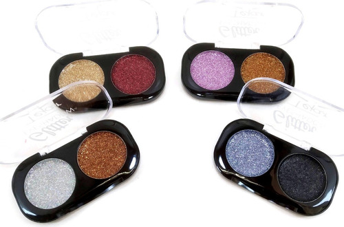 Paleta Sombras Ojos Glitter Gel Purpurina Tejar X 4 Unidades