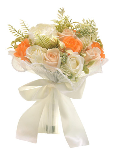 Ramo De Boda Nupcial Flores Artificiales Flor Centro Color