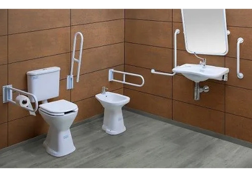 Imagen 3 de 10 de Inodoro Corto Alto Integral Para Baño De Discapacitado Envio