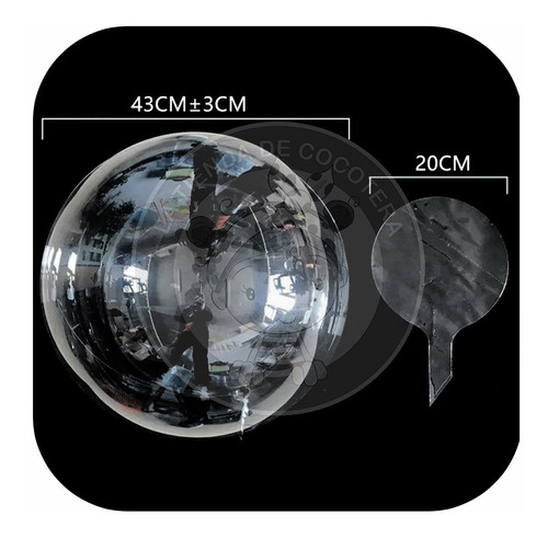 X 50 Globo Burbuja Bobo Cristal 40 Cm Transparente Sin Led Transparente