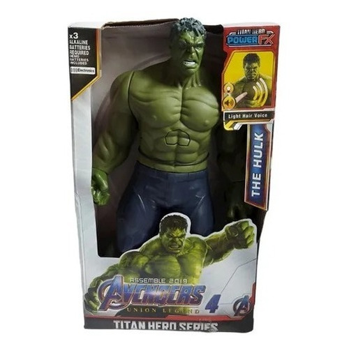 Muñeco Hulk Verde Luz Y Sonido Alternativo 30cm Increible