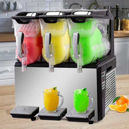 Slushy Machine, 10l* 3 Tanque Slushie Máquina Para El Hogar,