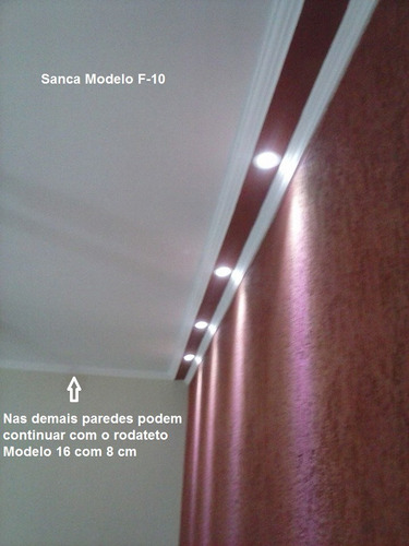 Imagem 3 de 10 de Sanca Rebaixada De Isopor Moldutec P/por Spot Mod. F-10 L