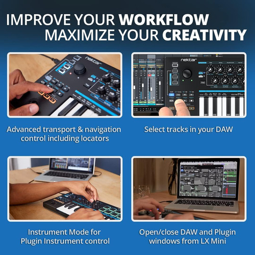 Nektar Impact Lx Mini Teclado Controlador Midi Usb Con Daw