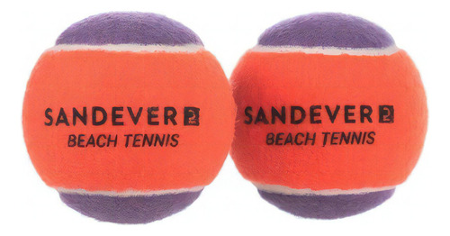 Bola De Beach Tennis Btb 900 (pack De 2) - Cor Roxo-laranja