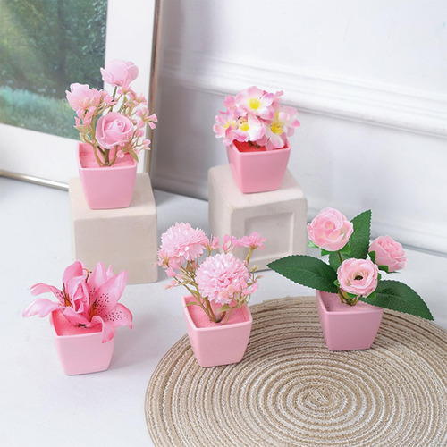 5 Piezas De Macetas De Flores Simuladas, Jarrones Compatible
