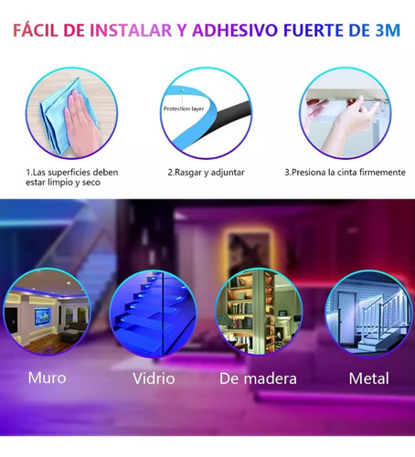 Tira Led Rgb 2835 Bluetooth Luces Led 5m Controlada Por App