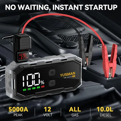 Car Jump Starter Yusman F02 5000a 12 V Con Batería Externa D