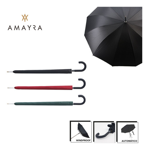 Paraguas Original Amayra Largo Automático Resistente