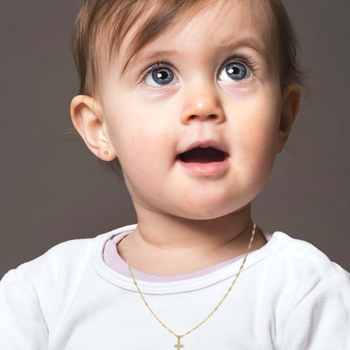 Aretes Broqueles Arete Mujer Niña Oro Puro 10k Piercing Bebe Broqueles Zirconia Mini Bebé Niña 100% Oro Puro 10k Aretes Aretes Niña Mujer Dama Oro 10k Broqueles Basicos Sorpresa Regalo Novia Oro Puro
