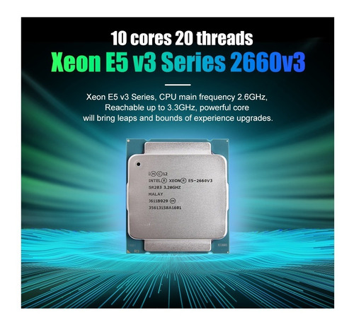 Processador Intel Xeon E5 2660 V3 Tencore Original X99 Gamme (Usado)